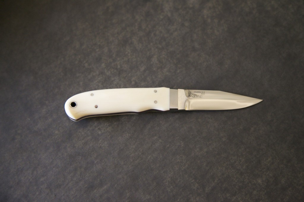 Bob Loveless New York Special knife with an ivory handle